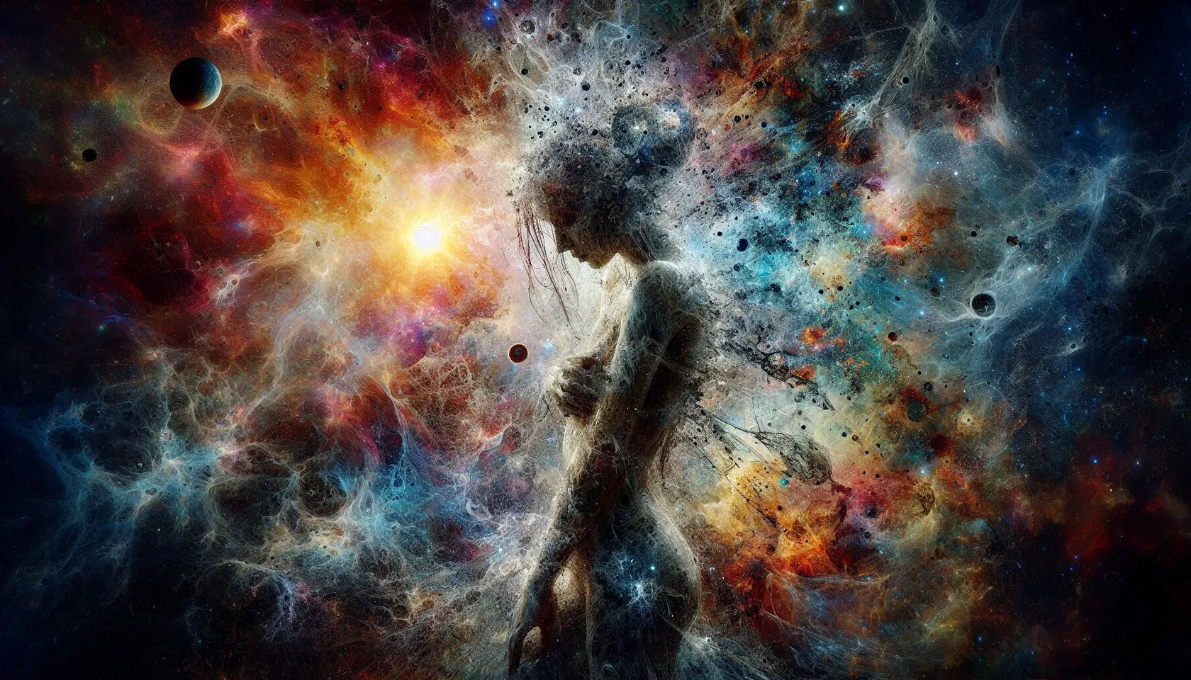 artwork of a decaying cosmos